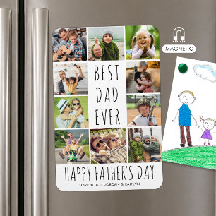 Magnet Flexible Fête des Pères Meilleur Papa Ever 10 Collage de Ph
