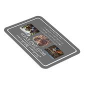 Magnet Flexible Fête des pères Meilleur Papa Jamais Gris Trois Pho (Côté Droit)