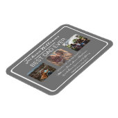 Magnet Flexible Fête des pères Meilleur Papa Jamais Gris Trois Pho (Côté Gauche)