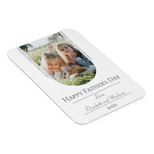 Magnet Flexible Fête des pères photo Arch moderne Blanc