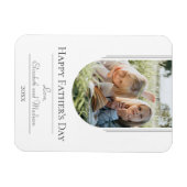 Magnet Flexible Fête des pères photo Arch moderne | Blanc (Horizontal)
