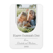 Magnet Flexible Fête des pères photo Arch moderne | Blanc (Vertical)