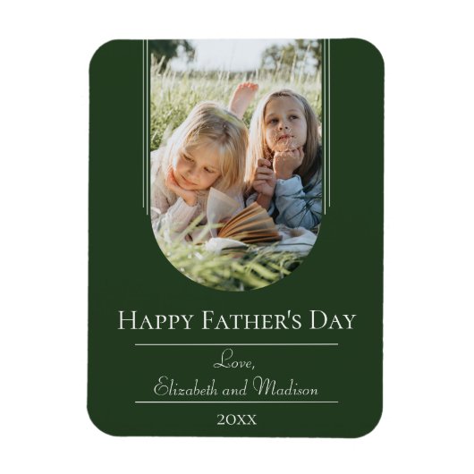 Magnet Flexible Fête des pères photo Arch moderne | Emerald Green (Vertical)