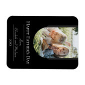 Magnet Flexible Fête des pères photo Arch moderne | Noir (Horizontal)