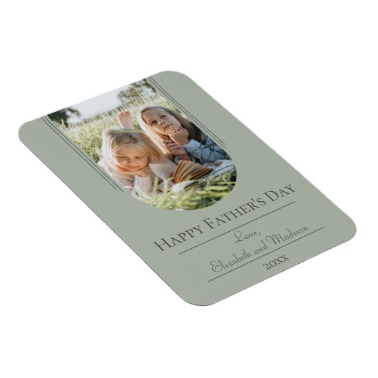 Magnet Flexible Fête des pères photo Arch moderne | Sage Green (Côté Droit)