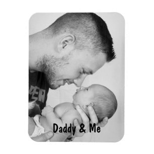 Magnet Flexible Fête des pères photo personnalisée Daddy & Me