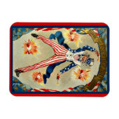 Magnet Flexible Fête du 4 juillet - Oncle Sam, (Horizontal)