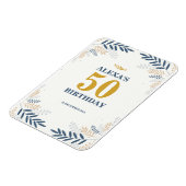 Magnet Flexible Fête du 50e anniversaire de la crème et de l'or (Côté Gauche)