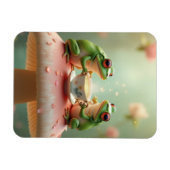 Magnet Flexible fête du thé à la grenouille (Horizontal)