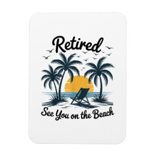 Magnet Flexible Fête Été Retraité À Vous Sur La Plage