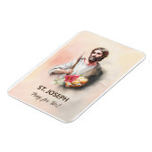 Magnet Flexible Fête Saint-Joseph Priez pour nous Aquarelle (Côté Gauche)