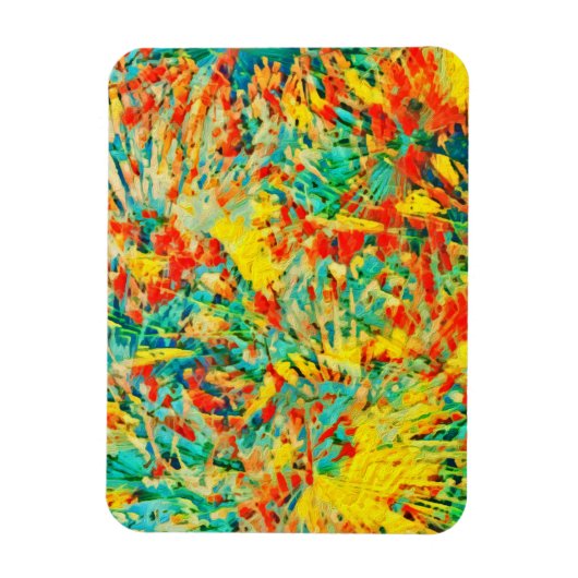 Magnet Flexible Feu d'artifice Arc-en-ciel Fête Art Abstrait (Vertical)