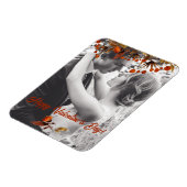 Magnet Flexible Feuillage brun orange Saint-Valentin Ajoutez votre (Côté Gauche)