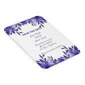 Magnet Flexible Feuillage Floral Bleu Violet Économisez L'Aimant D (Côté Droit)