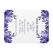 Magnet Flexible Feuillage Floral Bleu Violet Économisez L'Aimant D (Horizontal)