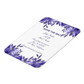 Magnet Flexible Feuillage Floral Bleu Violet Économisez L'Aimant D (Côté Gauche)
