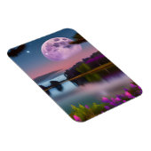 Magnet Flexible Feuillage pourpre Lune et lac paisible (Côté Droit)