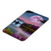 Magnet Flexible Feuillage pourpre Lune et lac paisible (Côté Gauche)