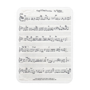 Magnet Flexible Feuille de musique manuscrite rectangle magnétique