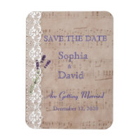 Feuille de musique romantique Lavande ENREGISTRER