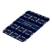 Magnet Flexible Feuille de palmier en bleu de Delft | Botanique pe (Côté Gauche)