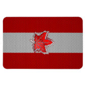 Magnet Flexible Feuille d'érable rouge canadienne à la fibre de ca (Horizontal)