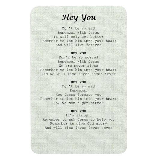 Magnet Flexible feuille magnétique-Hey you - (Vertical)