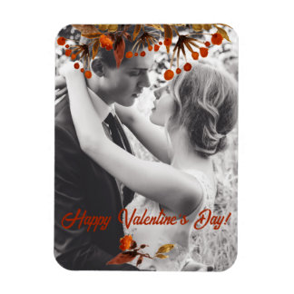 Magnet Flexible Feuille marron orange Saint-Valentin Ajoutez votre