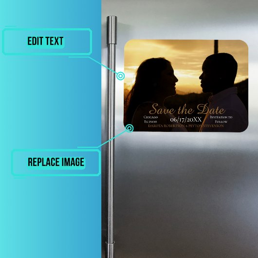 Magnet Flexible Feuilles d'aquarelle 02 Enregistrer la date