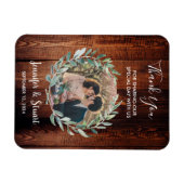 Magnet Flexible Feuilles d'aquarelle sur mariage de Merci rustique (Horizontal)