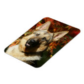 Magnet Flexible Feuilles d'automne du berger allemand (Côté Gauche)