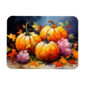 Magnet Flexible Feuilles d'automne rustiques Citrouilles colorées (Horizontal)