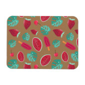 Magnet Flexible Feuilles de pavot, cerise, fraise et pastèque (Horizontal)