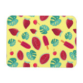 Magnet Flexible Feuilles de pavot, cerise, fraise et pastèque (Horizontal)