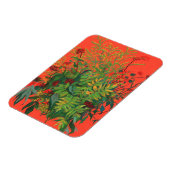 Magnet Flexible Feuilles de Rowan et baies rouges sur Orange Flora (Côté Gauche)