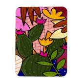 Magnet Flexible Feuilles et fleurs tropicales abstraites (Vertical)