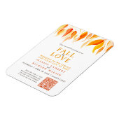 Magnet Flexible Feuilles tombent amoureux mariage streaming orange (Côté Gauche)