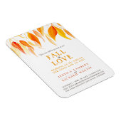 Magnet Flexible Feuilles tombent amoureux mariage streaming orange (Côté Droit)