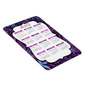 Magnet Flexible Feuilles tropicaux pourpres et bleus | Calendrier (Côté Droit)