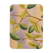 Magnet Flexible Feuilles verts et jaunes sur Arrière - plan couche (Vertical)