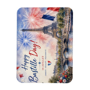 Magnet Flexible Feux d'artifice de la Tour Eiffel de la fête de la