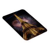 Magnet Flexible Feux d'artifice Paris Tour Eiffel Cafés Carte post (Côté Droit)