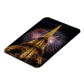 Magnet Flexible Feux d'artifice Paris Tour Eiffel Cafés Carte post (Côté Gauche)