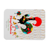 Magnet Flexible Feux de Noël, baubles, cadeaux et coq (Horizontal)
