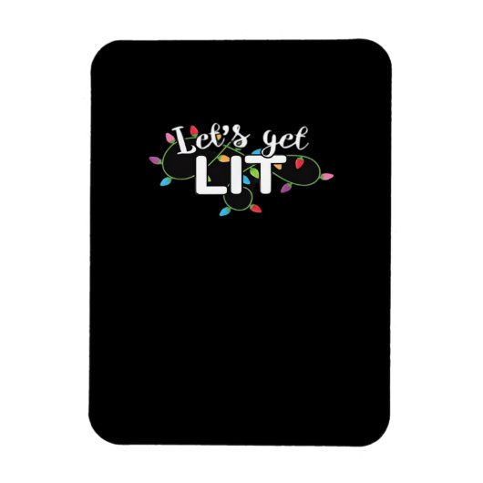 Magnet Flexible Feux de Noël Obtenons Lit Cadeau Classique (Vertical)