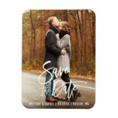 Magnet Flexible Fiançailles De Script De Brosse Moderne Enregistre (Vertical)