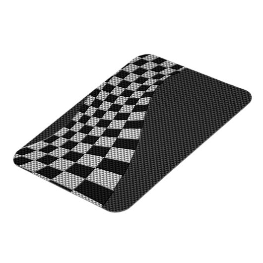 Magnet Flexible Fibre de carbone comme course Drapeau Wave Print (Côté Gauche)