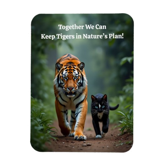 Magnet Flexible Fierce Feline amis dans le sondage (Vertical)