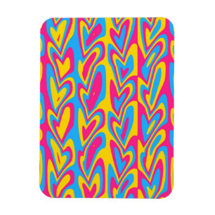 Magnet Flexible Fière Fierté Pansexuelle Groovy Trippy Squiggly Qu