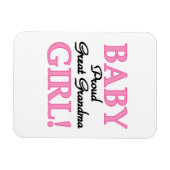 Magnet Flexible Fière grand grand grand-mère bébé cadeaux de fille (Horizontal)